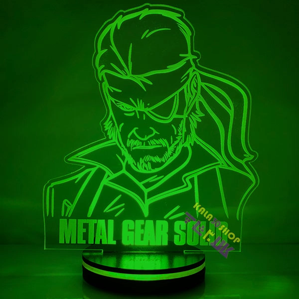 چراغ خواب 3 بعدی LED سه بعدی طرح متال گیر سالید Metal Gear Solid