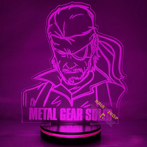 چراغ خواب 3 بعدی LED سه بعدی طرح متال گیر سالید Metal Gear Solid